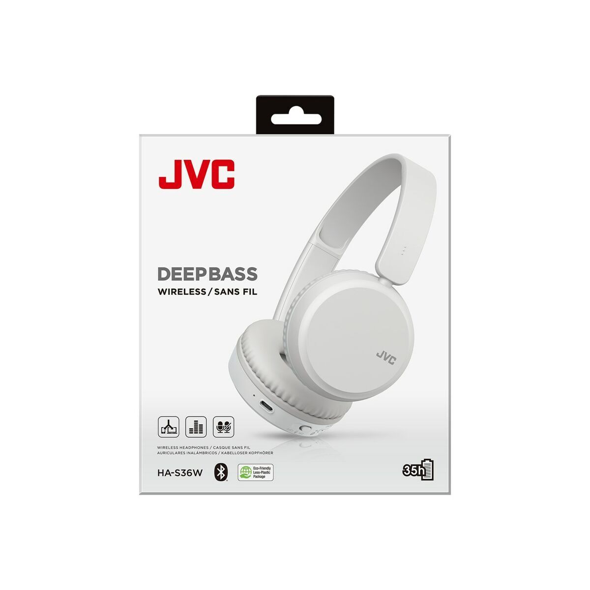 Wireless Headphones JVC HAS-36WWU Bluetooth Bluetooth 5.2 White Black-16