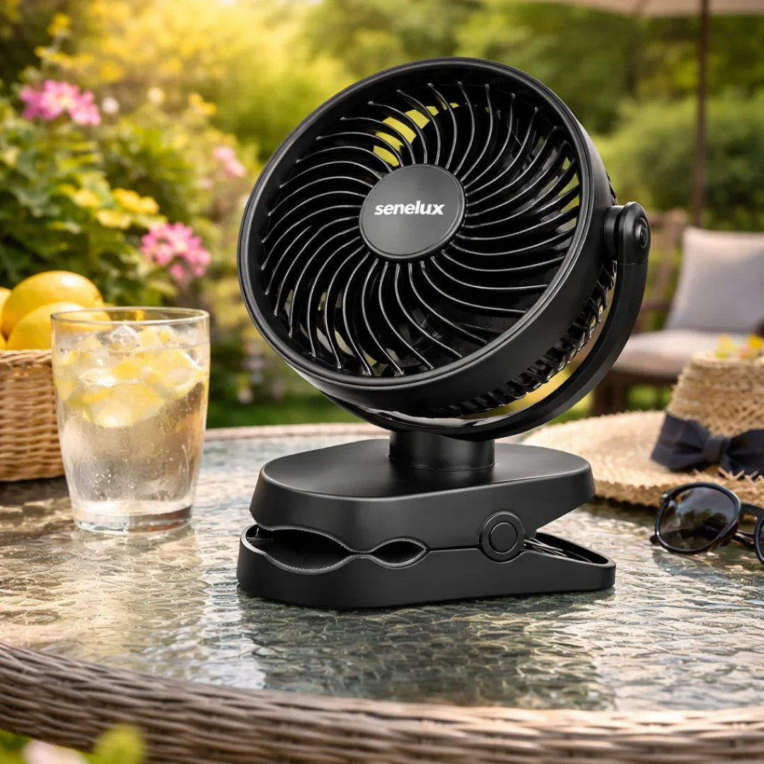 Senelux 5" Wireless Clip-On Fan