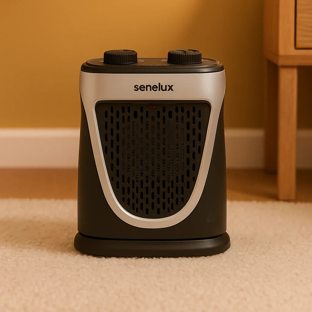 Mini Heater 1500W Electric Ceramic Portable Heater with Adjustable Thermostat