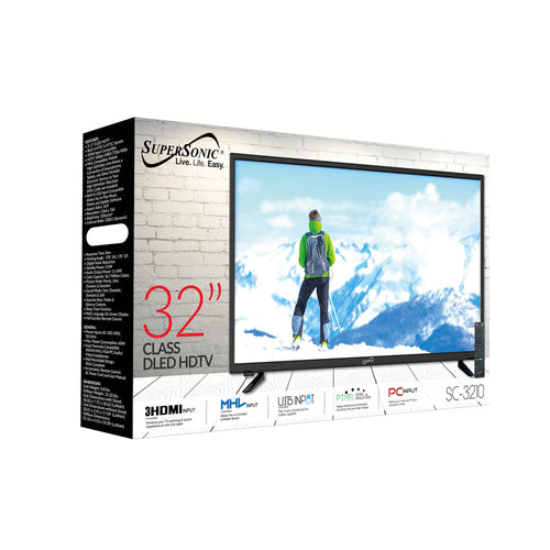 32" Supersonic 1080p Widescreen LED HDTV with USB, SD Card Reader and HDMI (SC-3210)