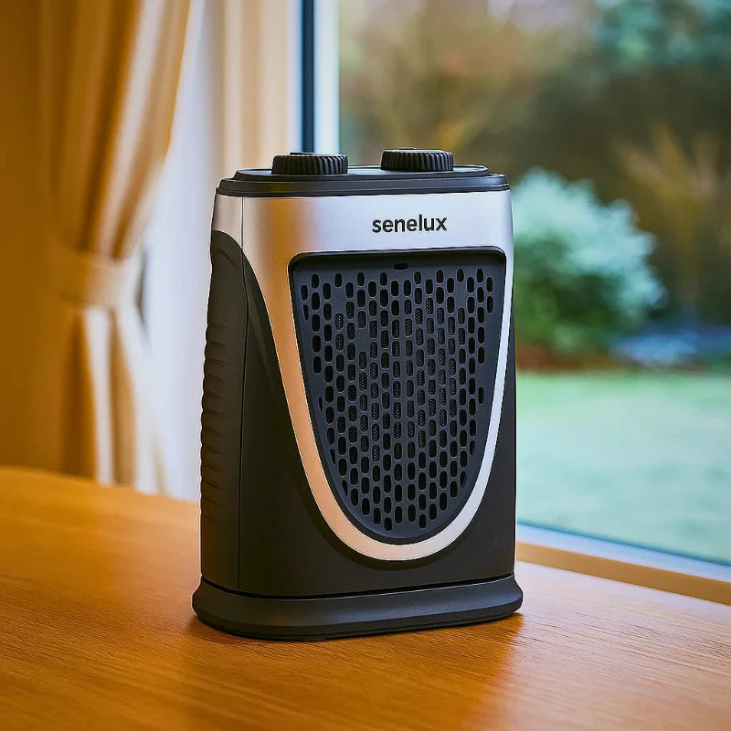 Mini Heater 1500W Electric Ceramic Portable Heater with Adjustable Thermostat